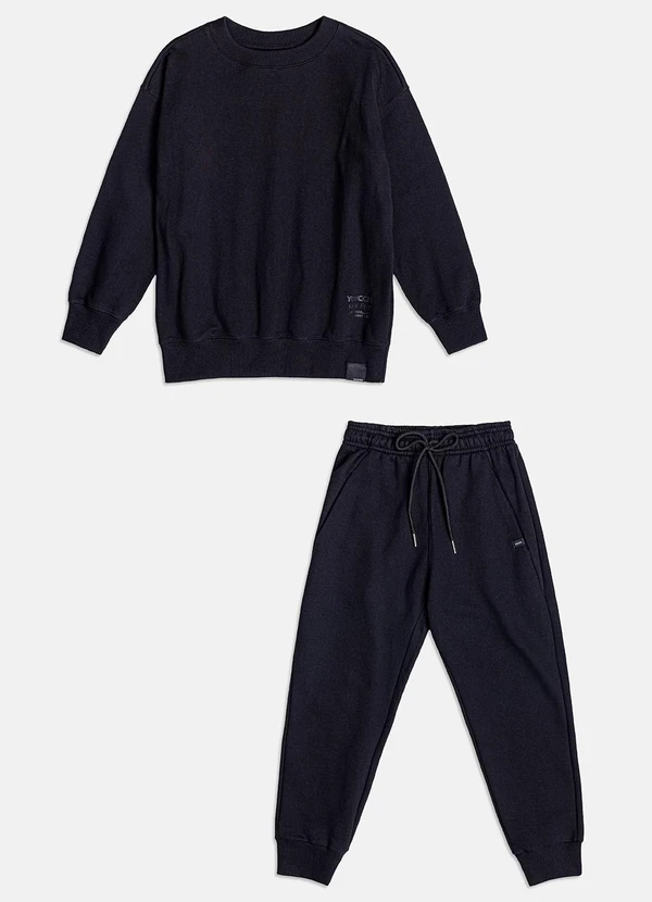 Youccie - Conjunto Black de Moletom Preto