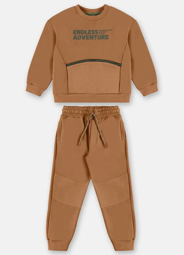 Up Baby - Conjunto Blusa e Calça Menino Marrom 2