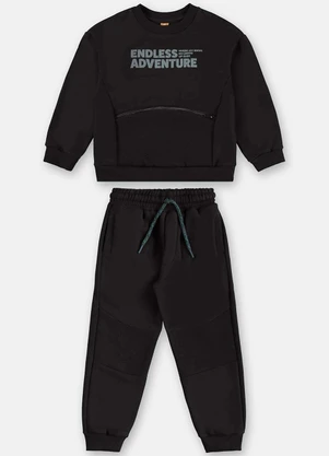 Up Baby - Conjunto Blusa e Calça Menino Preto - UP BABY