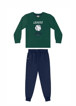 Quimby - Conjunto Blusa Estampa Calça Jogger Verde - QUIMBY
