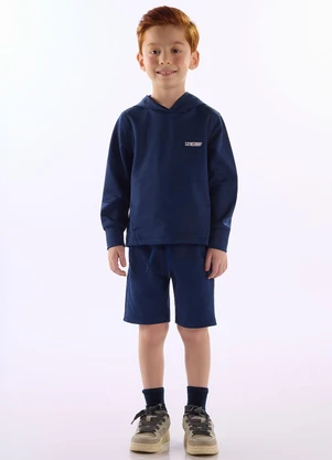 Up Baby - Conjunto Blusão Bermuda Azul - UP BABY