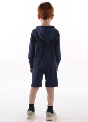 Up Baby - Conjunto Blusão Bermuda Azul - UP BABY
