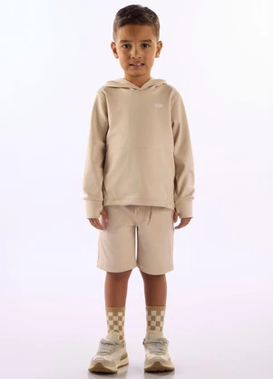 Up Baby - Conjunto Blusão Bermuda Bege - UP BABY