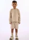 Up Baby - Conjunto Blusão Bermuda Bege - variação:  