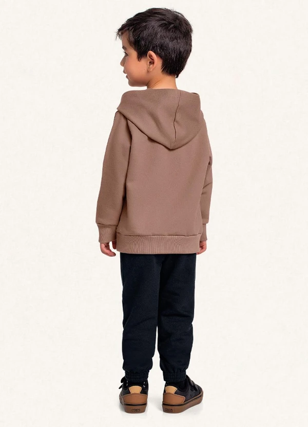 Fakini Kids - Conjunto Blusão C/Capuz e Calça Bege 2