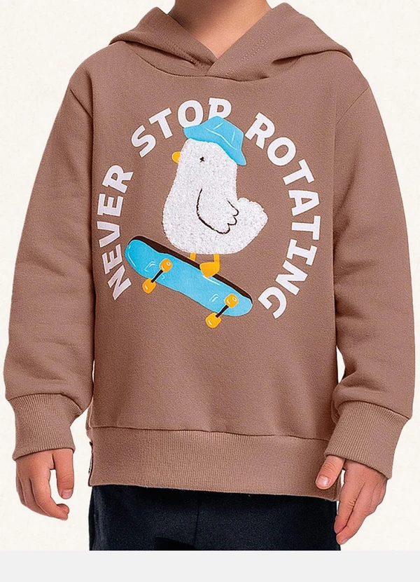 Fakini Kids - Conjunto Blusão C/Capuz e Calça Bege 3