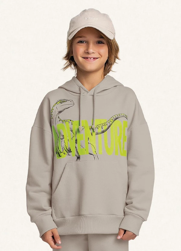 Fakini Kids - Conjunto Blusão C/Capuz e Calça Bege 3