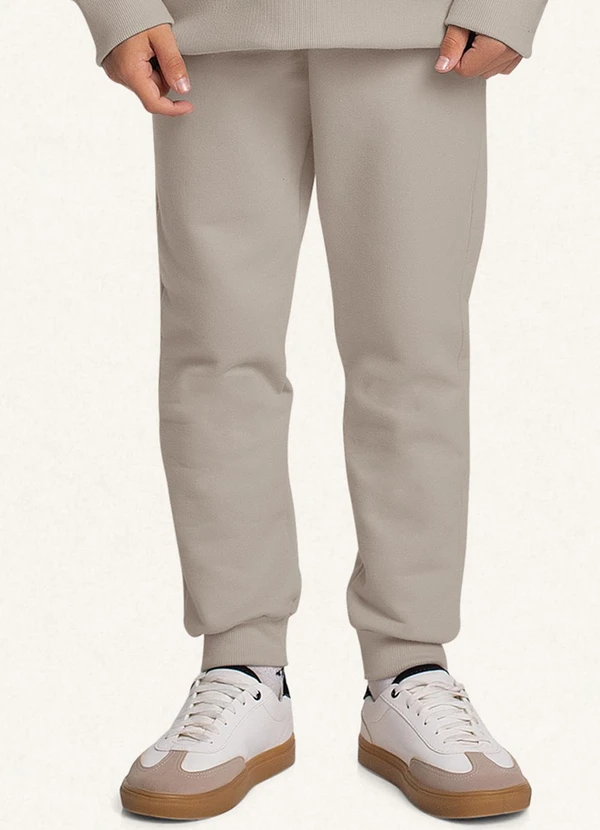 Fakini Kids - Conjunto Blusão C/Capuz e Calça Bege 4