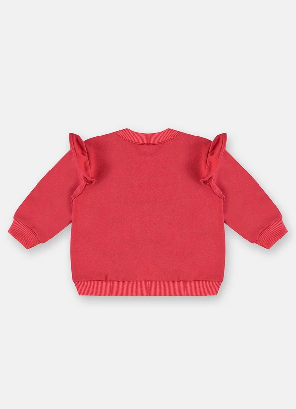 Três e Já - Conjunto Blusão Calça Bebê Vermelho 4