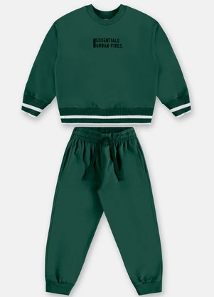 Up Baby - Conjunto Blusão Calça Molecotton Verde - UP BABY