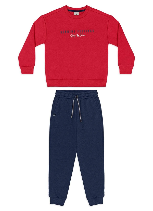 Quimby - Conjunto Blusão Calça Moletom Vermelho 3