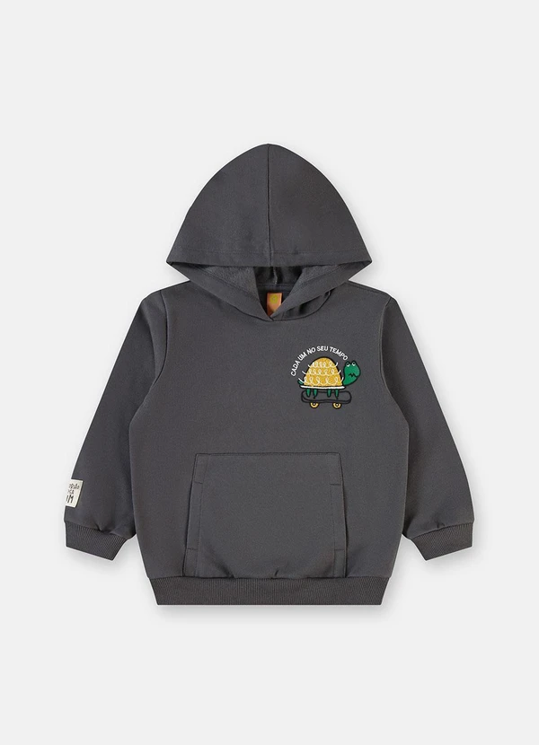 Três e Já - Conjunto Blusão Calça Pega-Pega Cinza 4