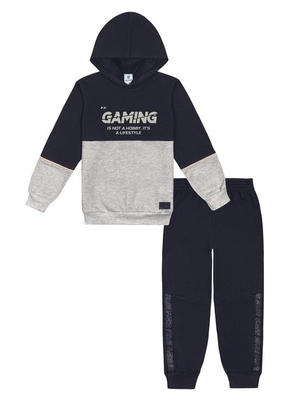 Abrange - Conjunto Blusão Color Block e Calça Preto 1