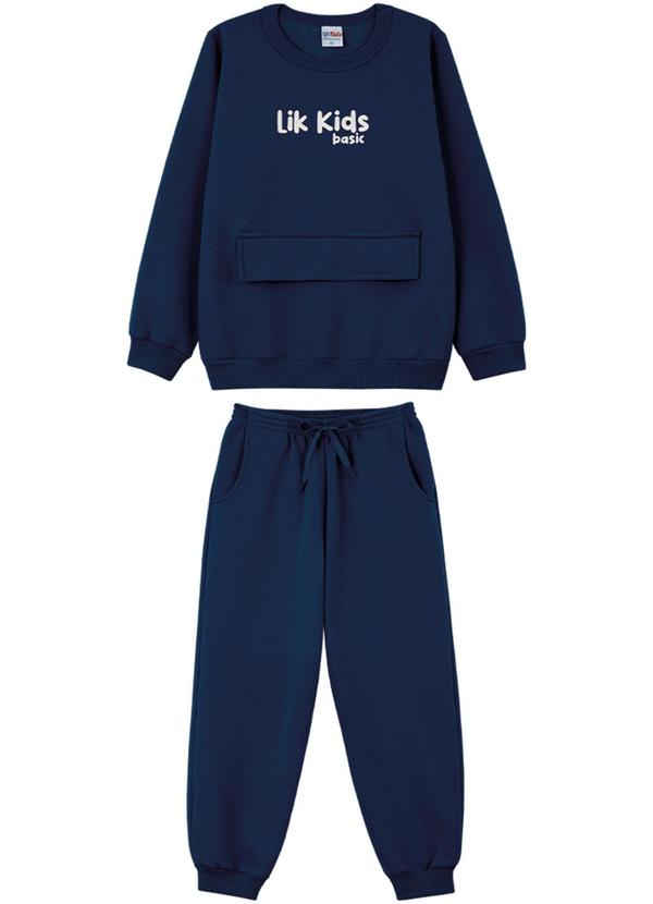Lik Kids - Conjunto Blusão com Calça Azul
