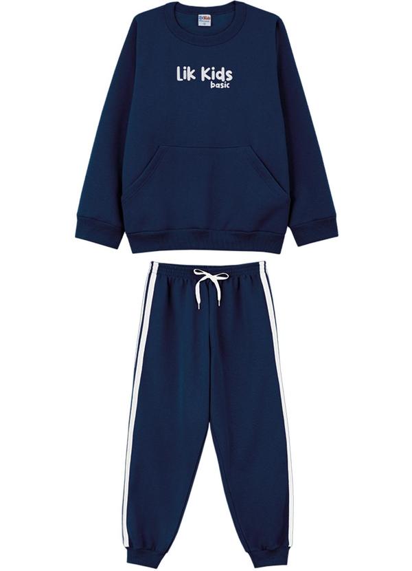 Lik Kids - Conjunto Blusão com Calça Azul
