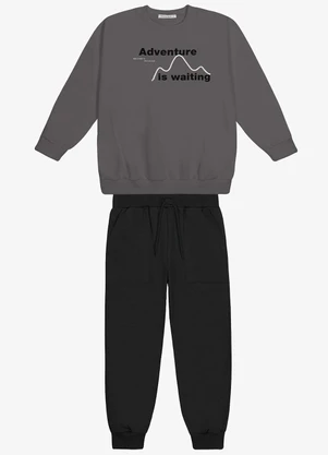 Trick Nick - Conjunto Blusao com Calca Cinza - TRICK NICK