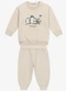 Trick Nick - Conjunto Blusão com Calça Felpado Bege - variação: Bege