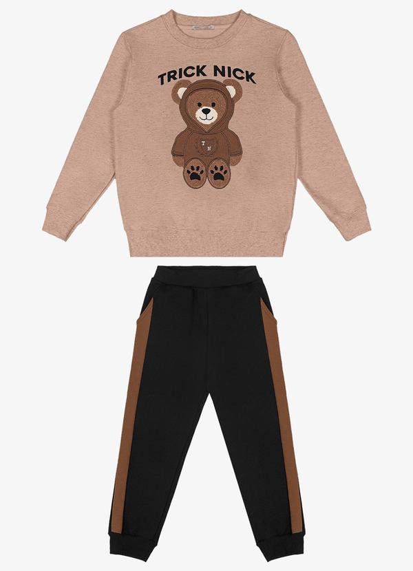 Trick Nick - Conjunto Blusão com Calça Marrom