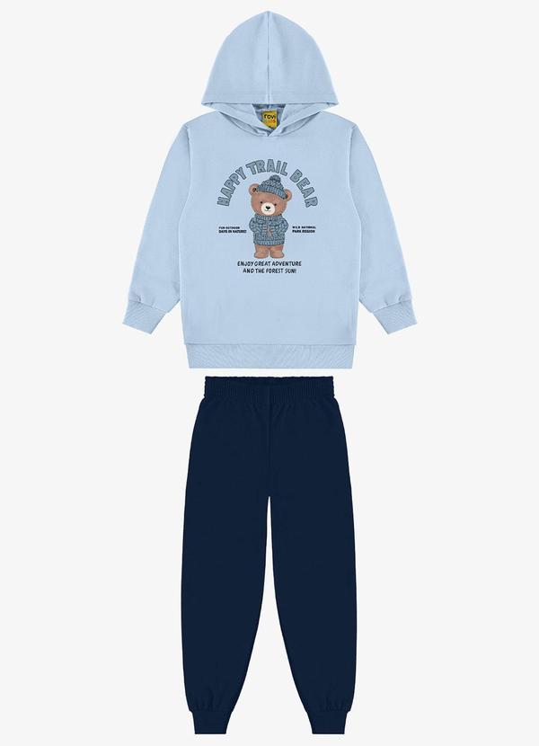 Rovi Kids - Conjunto Blusão com Calça Masculino Azul