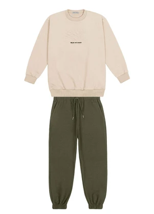 Trick Nick - Conjunto Blusão com Calça Masculino Bege - TRICK NICK