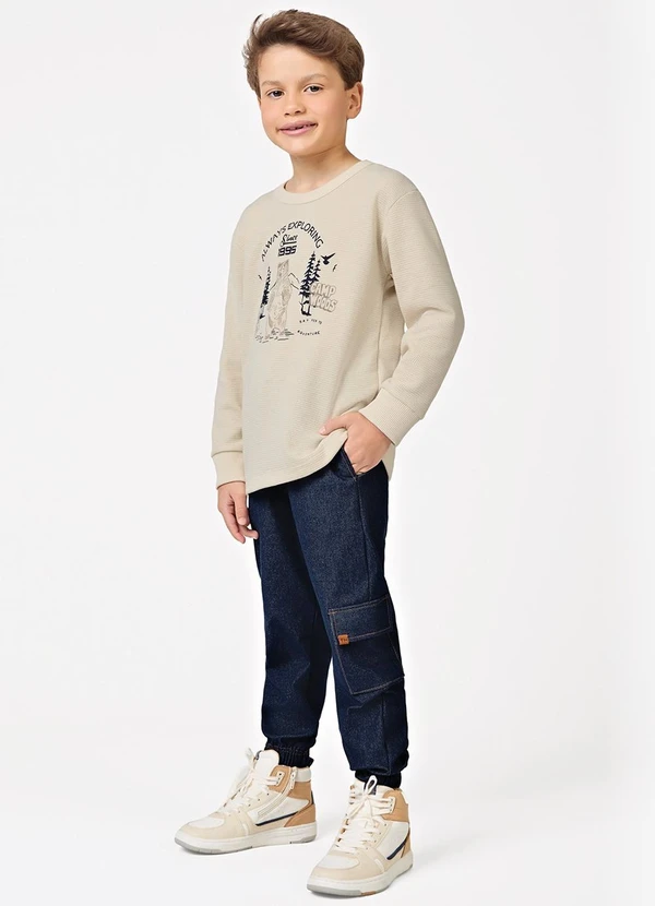 Trick Nick - Conjunto Blusão com Calça Masculino Bege 1