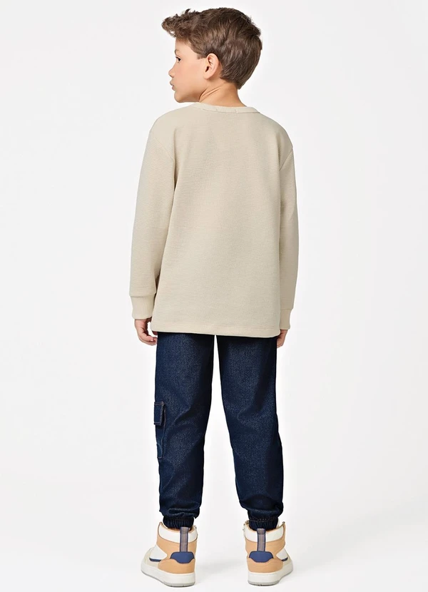 Trick Nick - Conjunto Blusão com Calça Masculino Bege 2