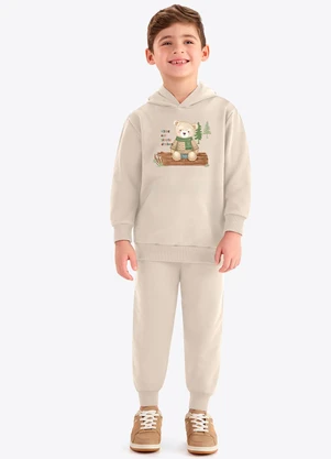 Rovi Kids - Conjunto Blusão com Calça Masculino Bege - ROVI KIDS