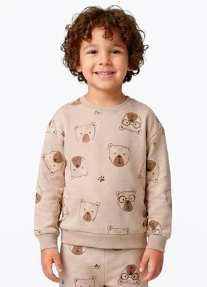 Rovi Kids - Conjunto Blusão com Calça Masculino Bege - ROVI KIDS
