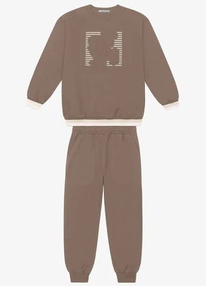 Trick Nick - Conjunto Blusão com Calça Masculino Marrom - TRICK NICK