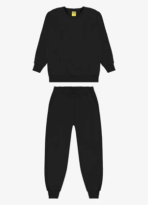 Rovi Kids - Conjunto Blusão com Calça Masculino Preto - ROVI KIDS