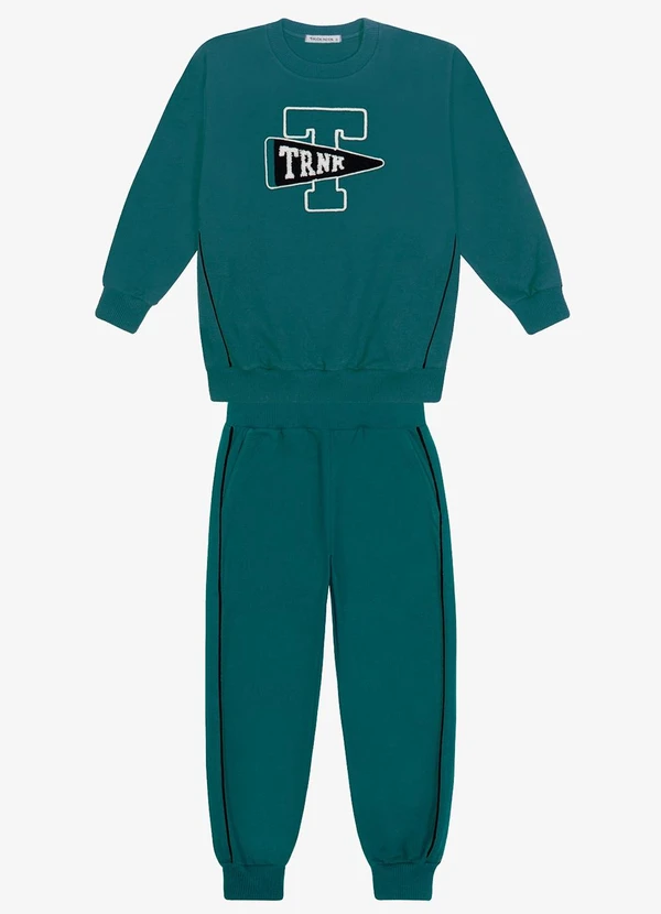 Trick Nick - Conjunto Blusão com Calça Masculino Verde 1