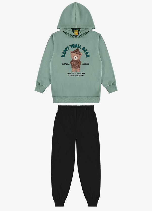 Rovi Kids - Conjunto Blusão com Calça Masculino Verde