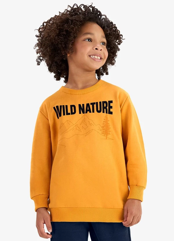 Rovi Kids - Conjunto Blusão com Calça Moletom Amarelo 4