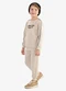 Rovi Kids - Conjunto Blusão com Calça Moletom Preto - variação: Bege