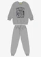 Rovi Kids - Conjunto Blusão com Calça Moletom Bege - variação: Cinza