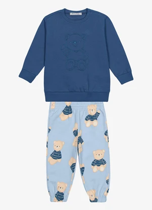 Trick Nick - Conjunto Blusão com Calça Moletom Felpa Azul - TRICK NICK