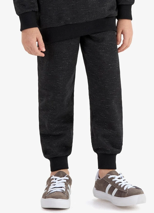 Rovi Kids - Conjunto Blusão com Calça Moletom Molinê Preto 5