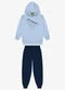 Rovi Kids - Conjunto Blusão com Capuz Calça Moletom Azul - variação: Azul