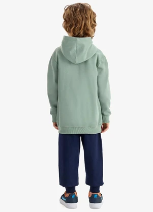 Rovi Kids - Conjunto Blusão com Capuz Calça Moletom Verde - ROVI KIDS