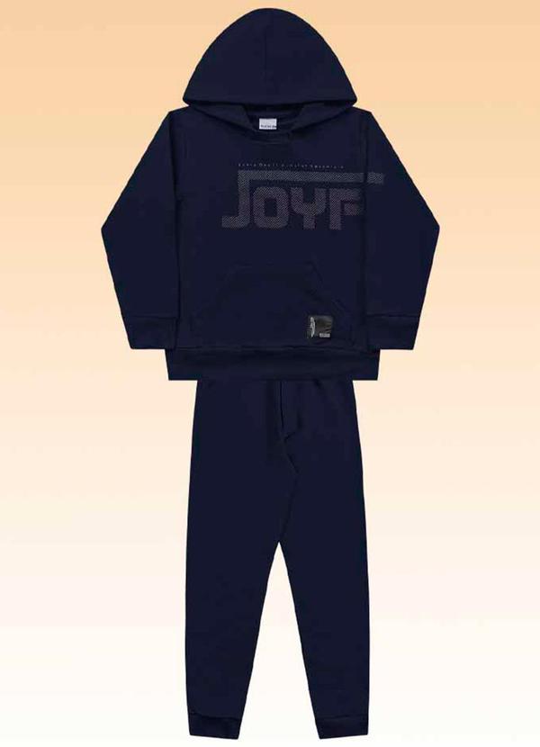 Fakini Kids - Conjunto Blusão com Capuz e Calça Azul 2