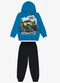 Rovi Kids - Conjunto Blusão com Capuz e Calça Laranja - variação: Azul