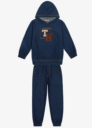 Trick Nick - Conjunto Blusão com Capuz e Calça Azul - TRICK NICK