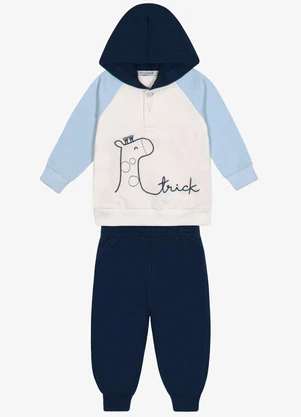 Trick Nick - Conjunto Blusao com Capuz e Calca Azul - TRICK NICK