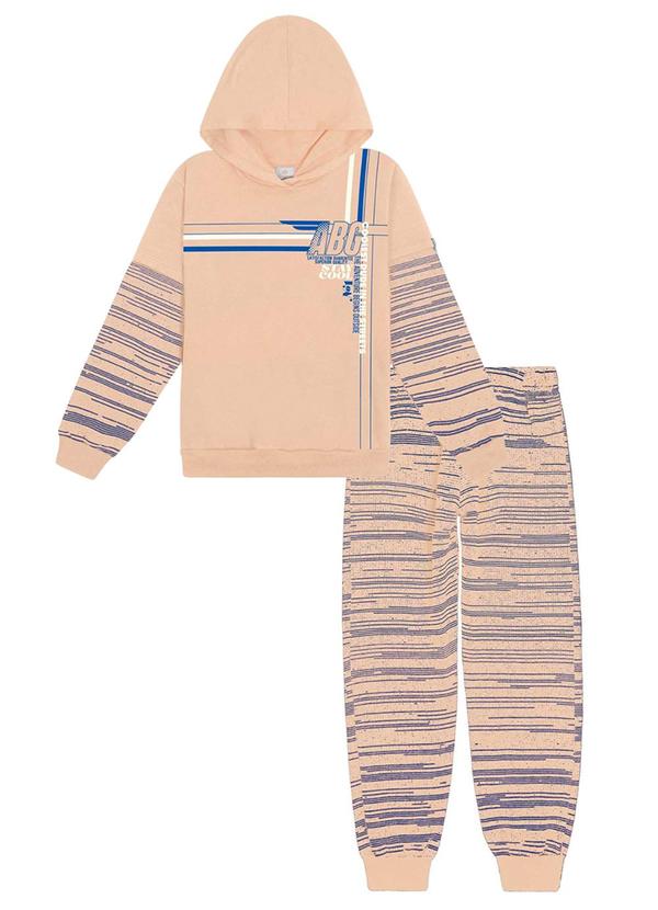 Abrange - Conjunto Blusão com Capuz e Calça Bege 1