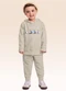 Fakini Kids - Conjunto Blusão com Capuz e Calça Azul - variação: Bege