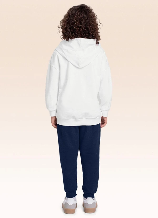 Fakini Kids - Conjunto Blusão com Capuz e Calça Branco 2