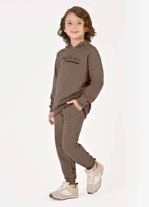 Trick Nick - Conjunto Blusão com Capuz e Calça Marrom - TRICK NICK