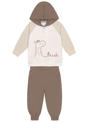 Trick Nick - Conjunto Blusao com Capuz e Calca Marrom - TRICK NICK