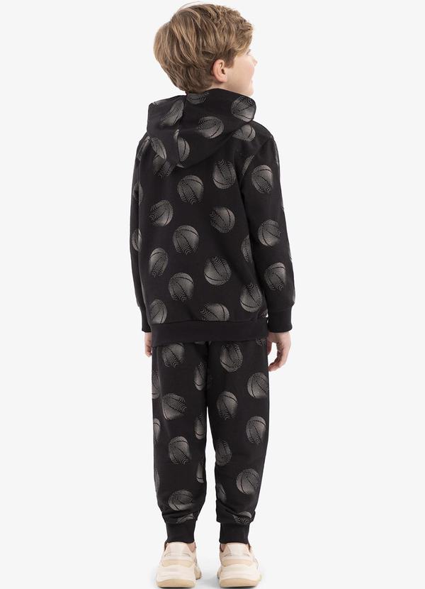 Rovi Kids - Conjunto Blusão com Capuz e Calça Preto 2