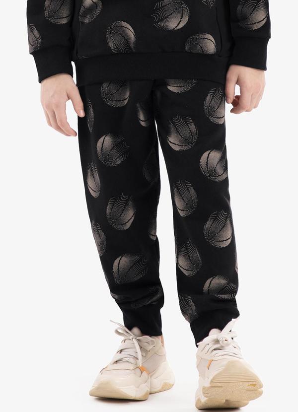 Rovi Kids - Conjunto Blusão com Capuz e Calça Preto 5